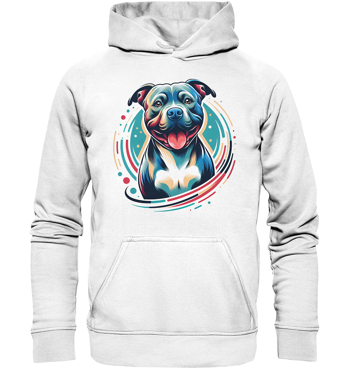 Happy Pittbull / Staffy PopArt - Basic Unisex Hoodie