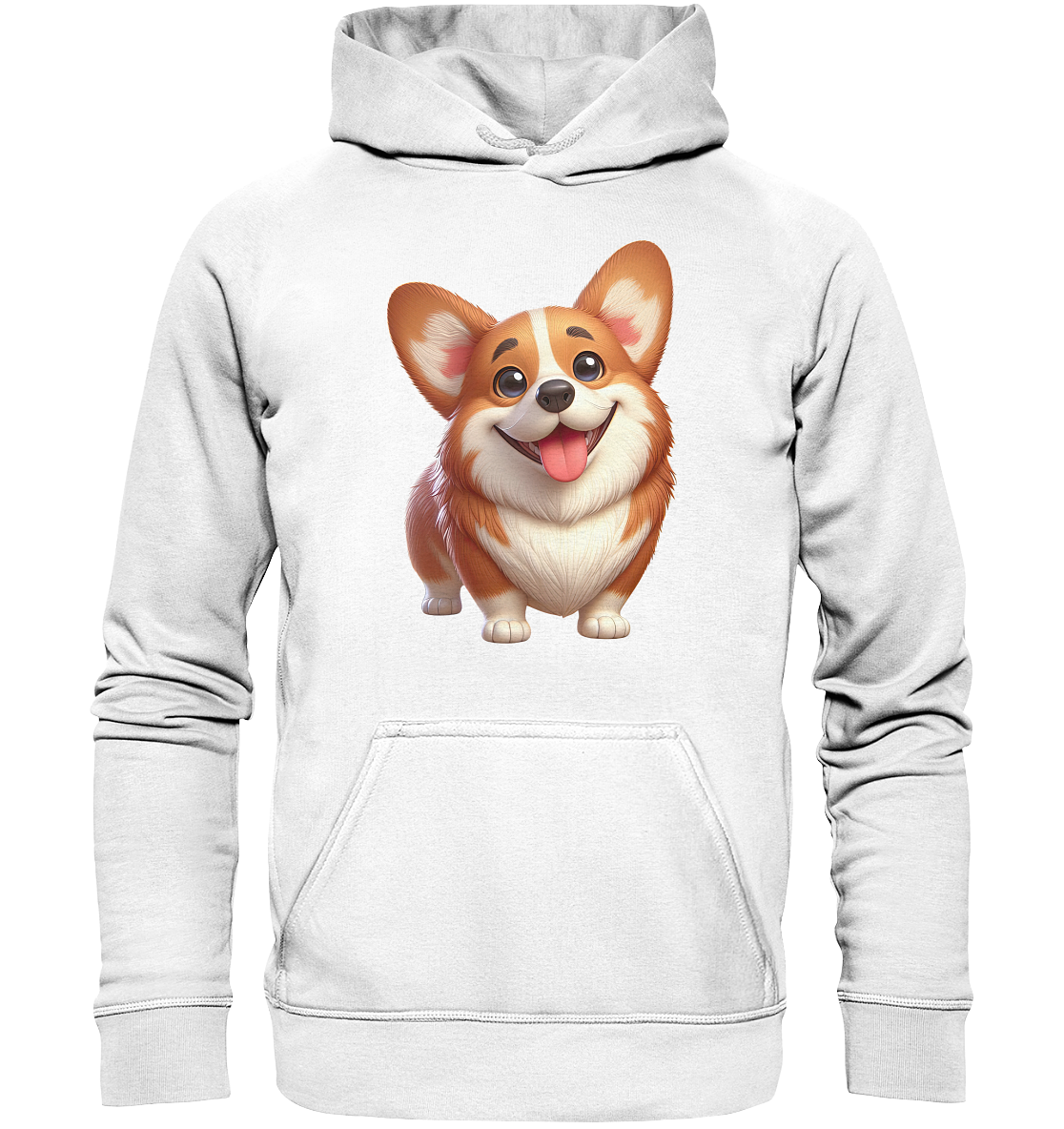 Corgi Cartoon Hund - persoinalisierbar - Basic Unisex Hoodie
