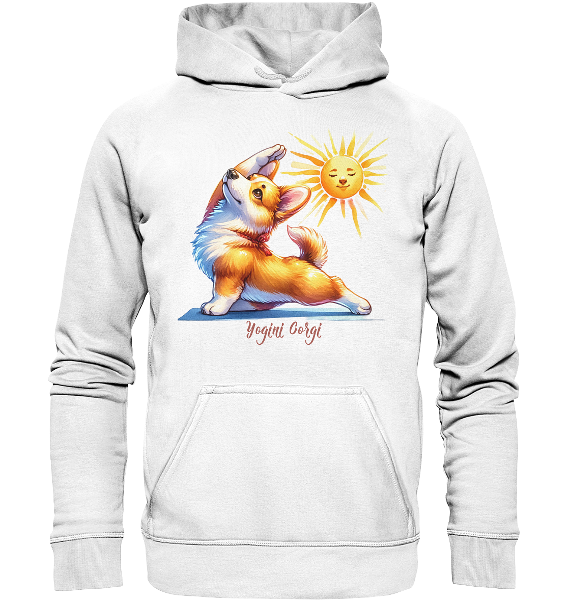 Yoga Corgi Hund yogini Gorgi - personalisierbar - Basic Unisex Hoodie