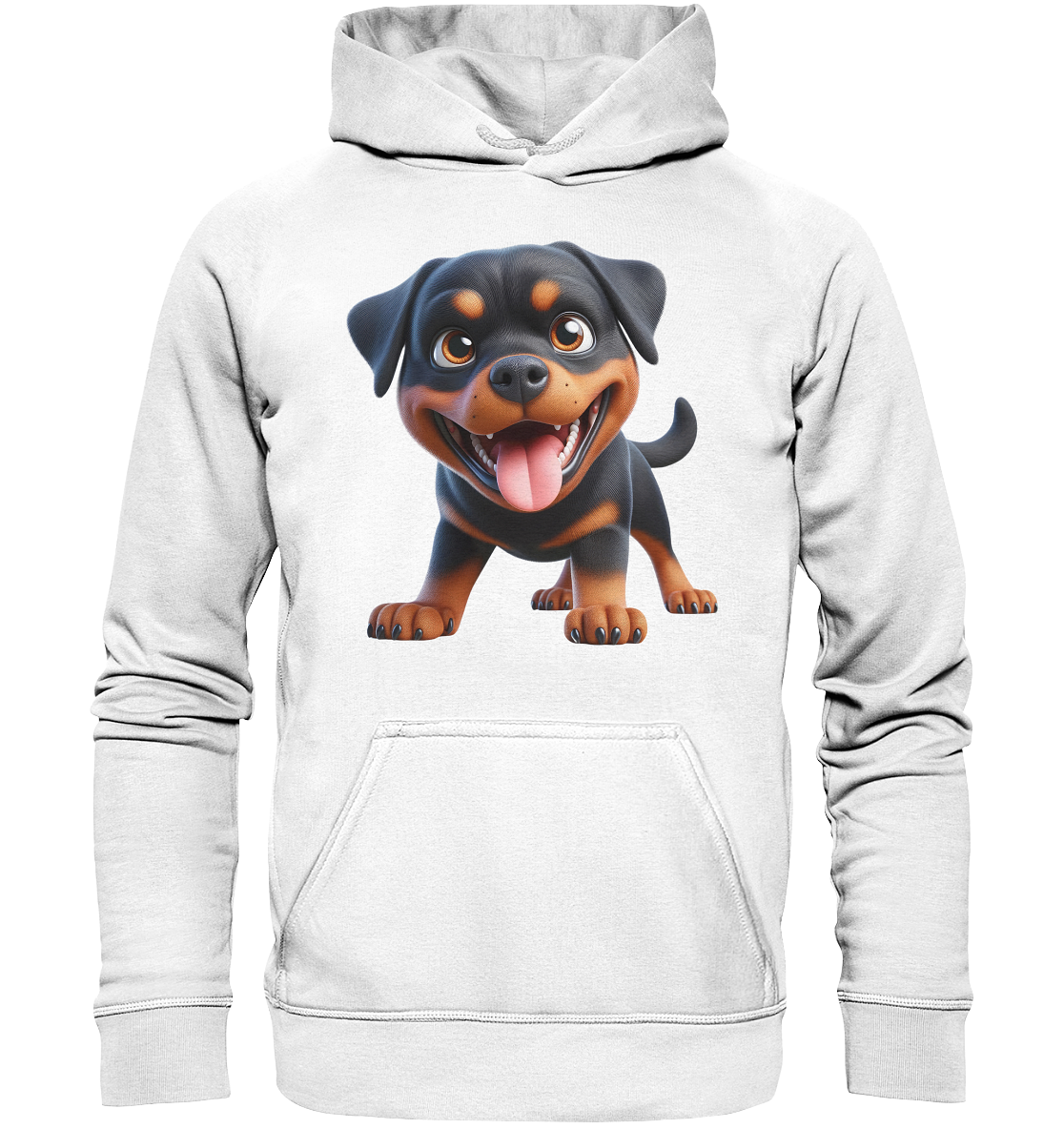 Rottweiler Cartoon Hund - personalisierbar - Basic Unisex Hoodie
