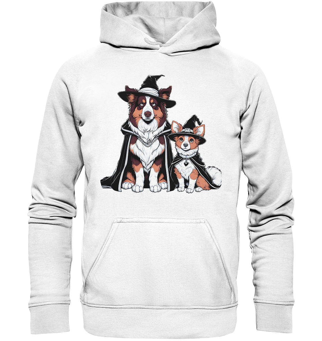 Halloween Wizard Hunde Terrier und Australian Sheppard  - Basic Unisex Hoodie