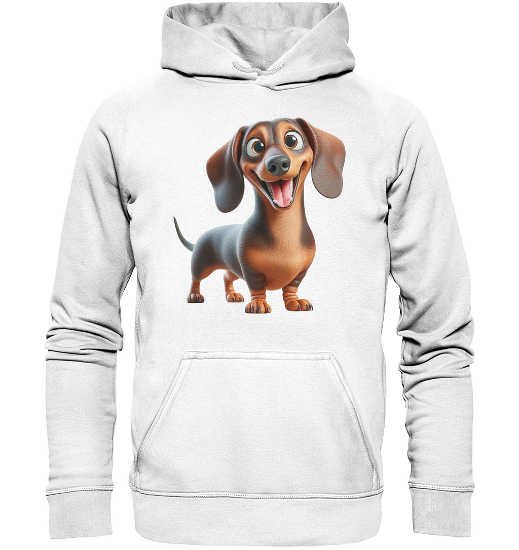 Happy Dackel Cartoon - personalisierbar - Basic Unisex Hoodie