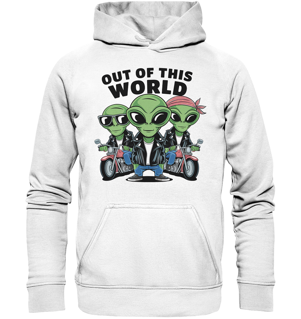 Out of this World Alien Biker - Basic Unisex Hoodie