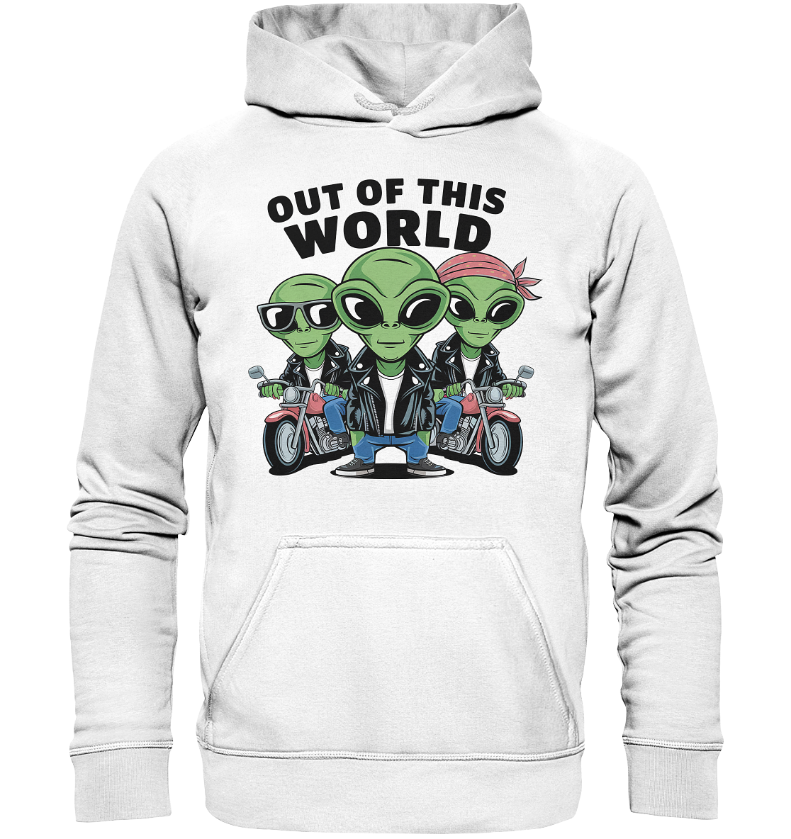 Out of this World Alien Biker - Basic Unisex Hoodie