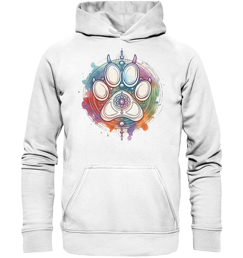 Modernes Design Chakra mit Pfote - Basic Unisex Hoodie