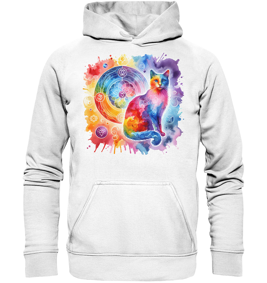 Shakra Design mit Katze - Basic Unisex Hoodie