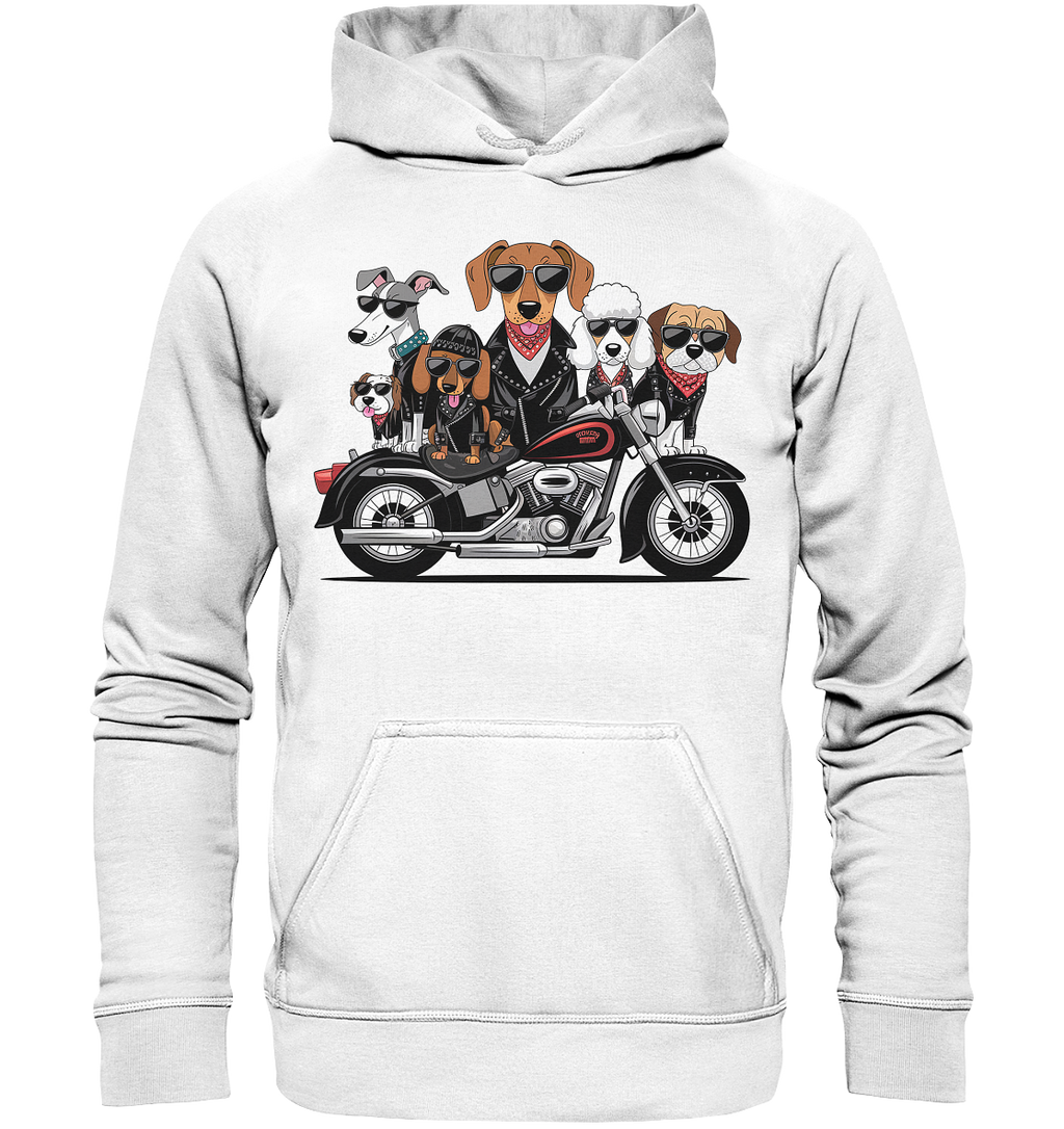 Hunde Biker Gang Fun - Basic Unisex Hoodie