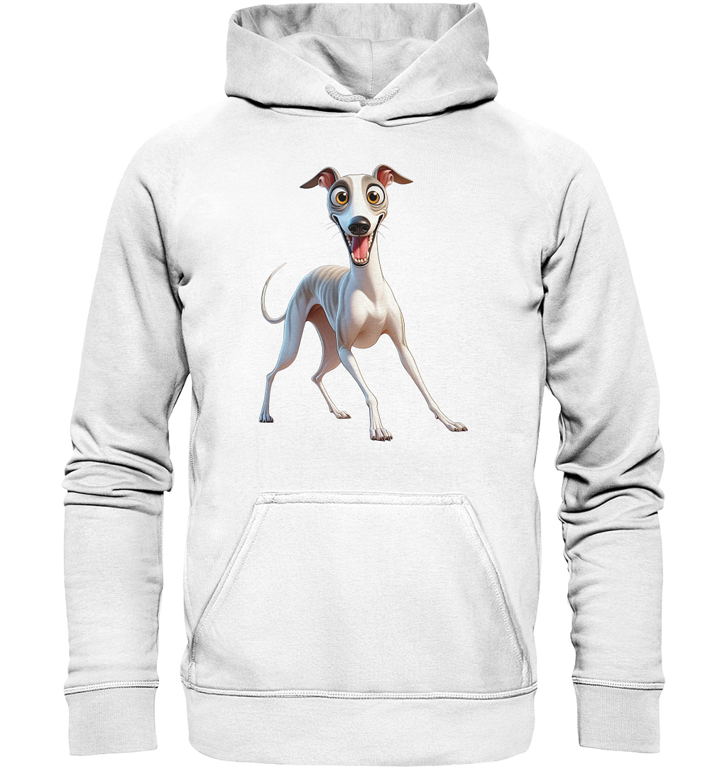 Whippet Cartoon personalisierbar - Basic Unisex Hoodie