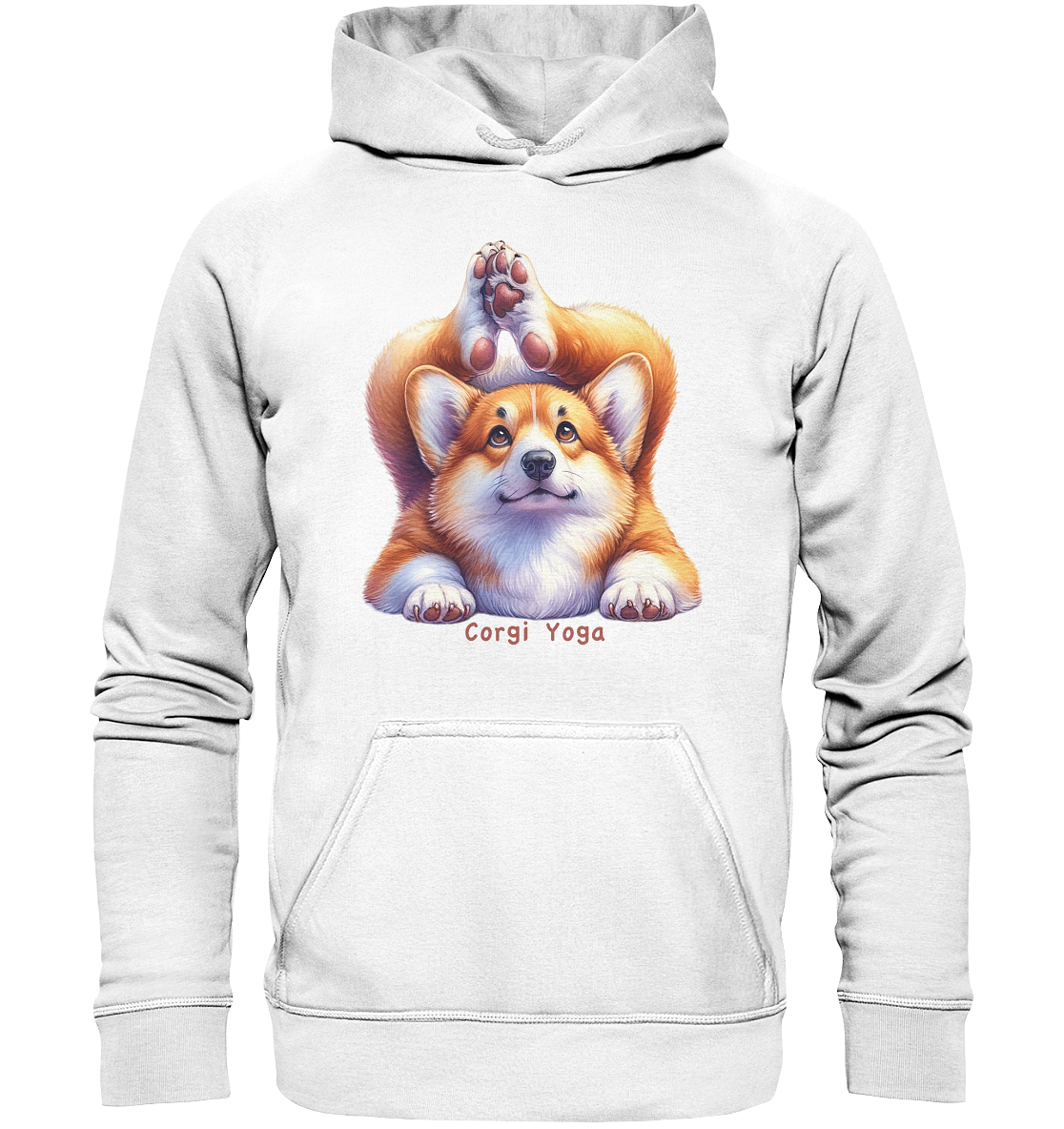 Corgi Yoga - Basic Unisex Hoodie