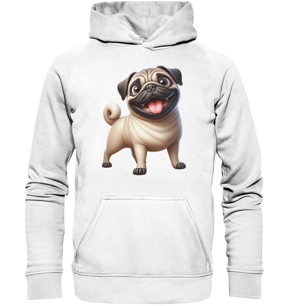 Mops Cartoon - personalisierbar - Basic Unisex Hoodie
