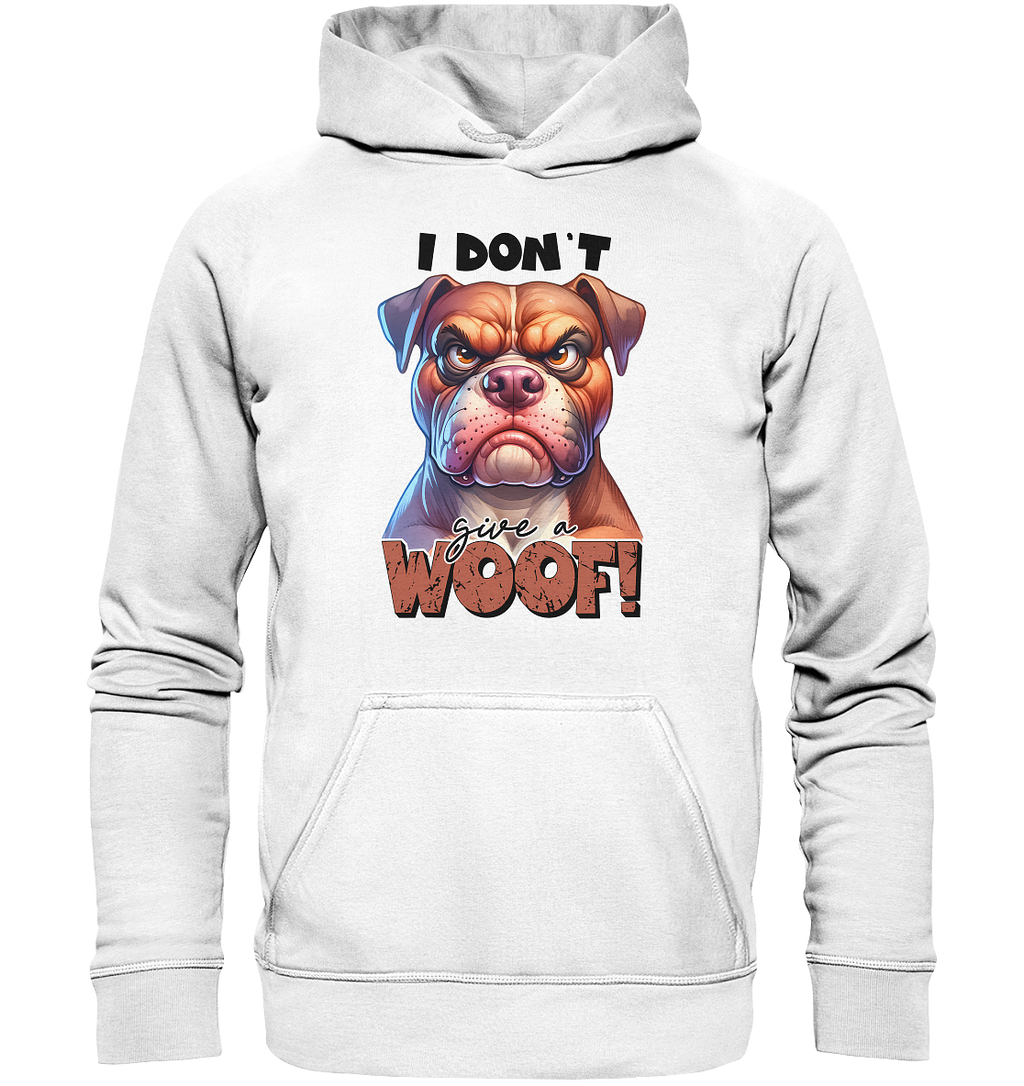 I don't give a woof - Fun Hunde Cartoon - Basic Unisex Hoodie