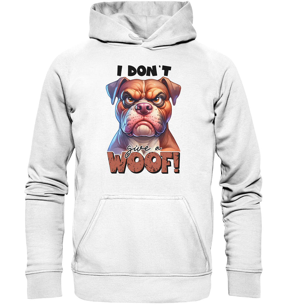 I don't give a woof - Fun Hunde Cartoon - Basic Unisex Hoodie