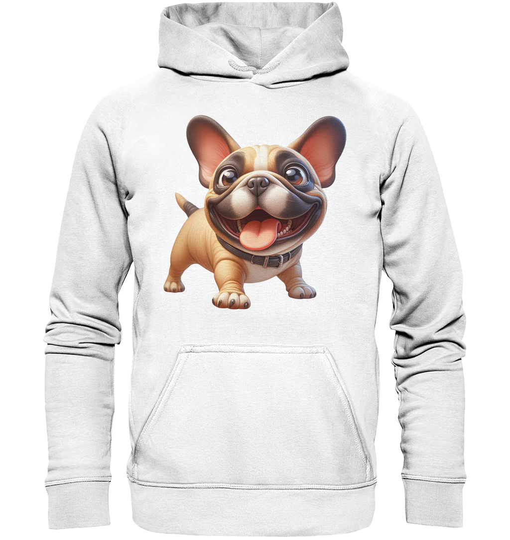 Französische Bulldogge Cartoon personalisierbar - Basic Unisex Hoodie