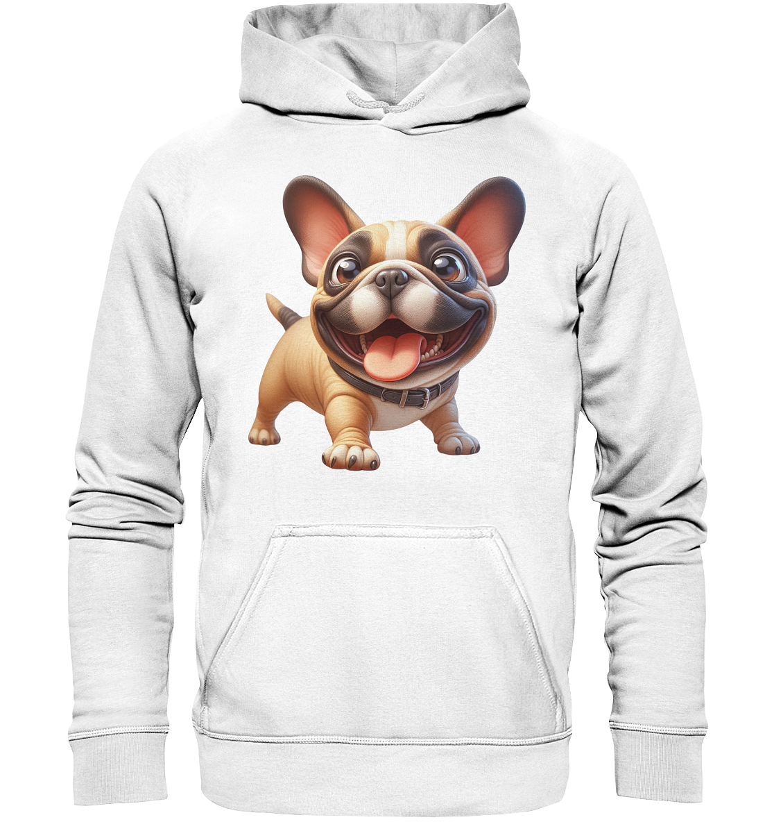 Französische Bulldogge Cartoon personalisierbar - Basic Unisex Hoodie