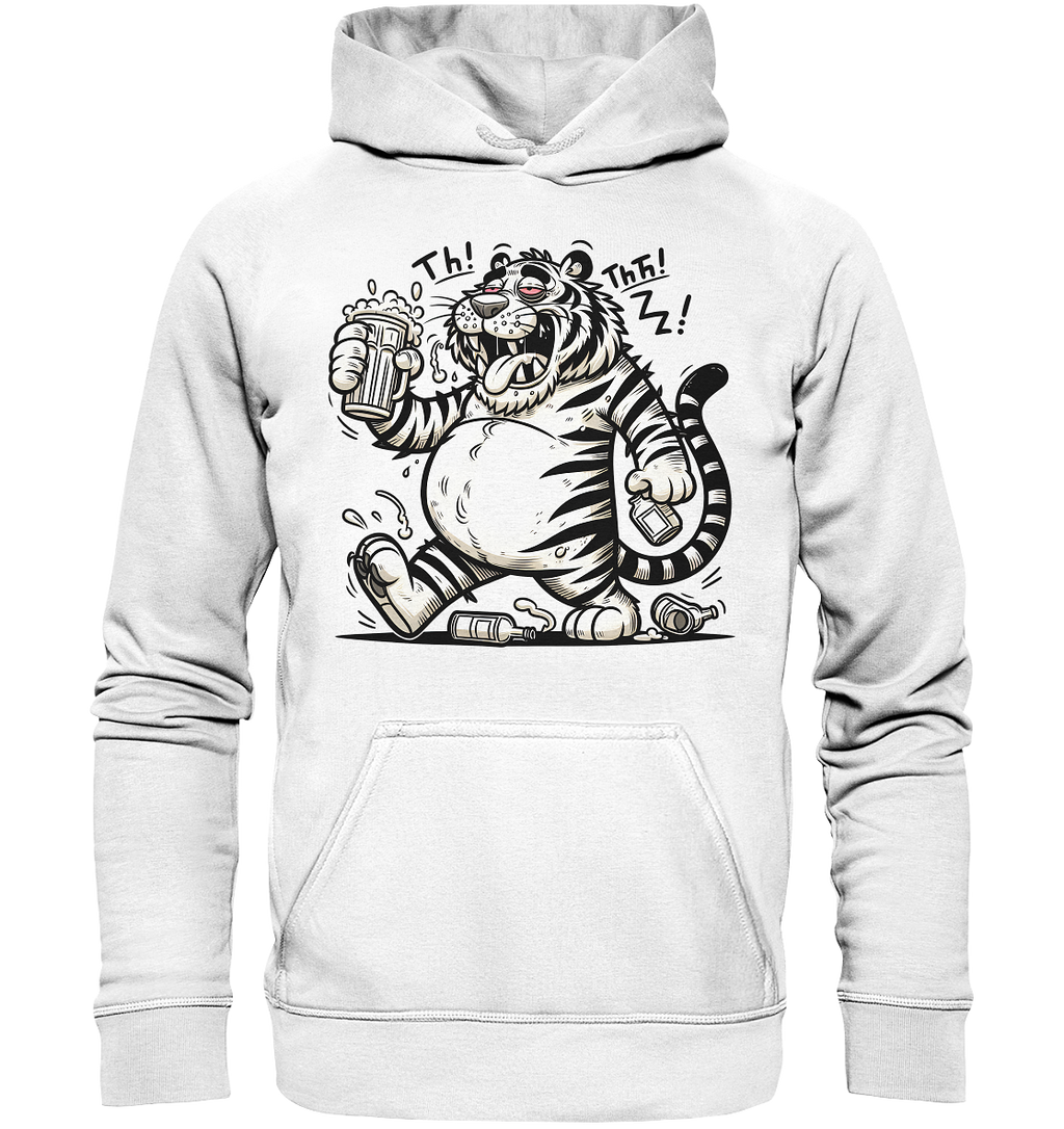 Drinkender Tiger Cartoon - Basic Unisex Hoodie