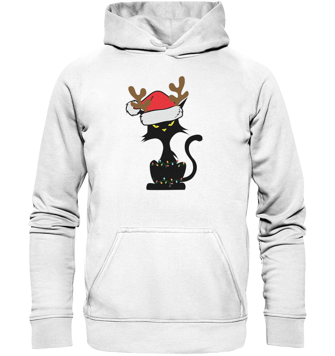 Grumpy Weihnachts Katze Cartoon - Basic Unisex Hoodie