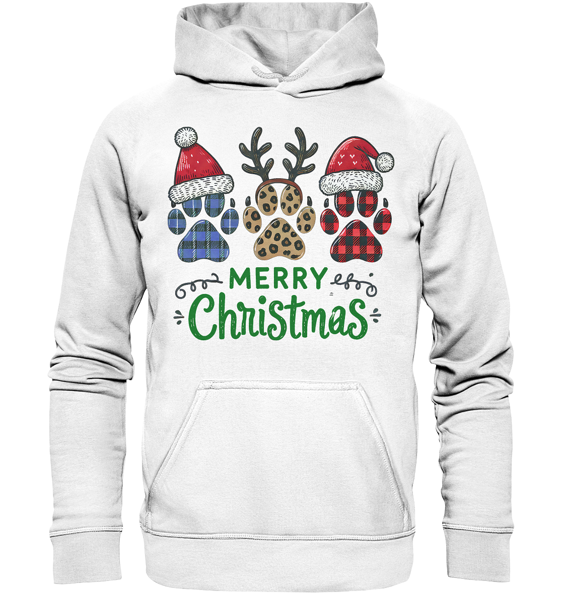 Paw Merry Christmas  - Basic Unisex Hoodie