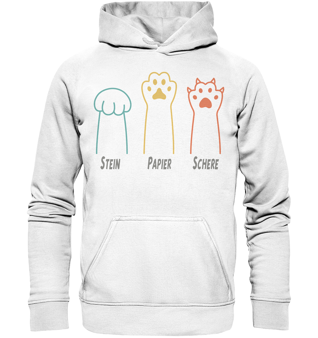 Pfoten Stein-Papier-Schere - Basic Unisex Hoodie