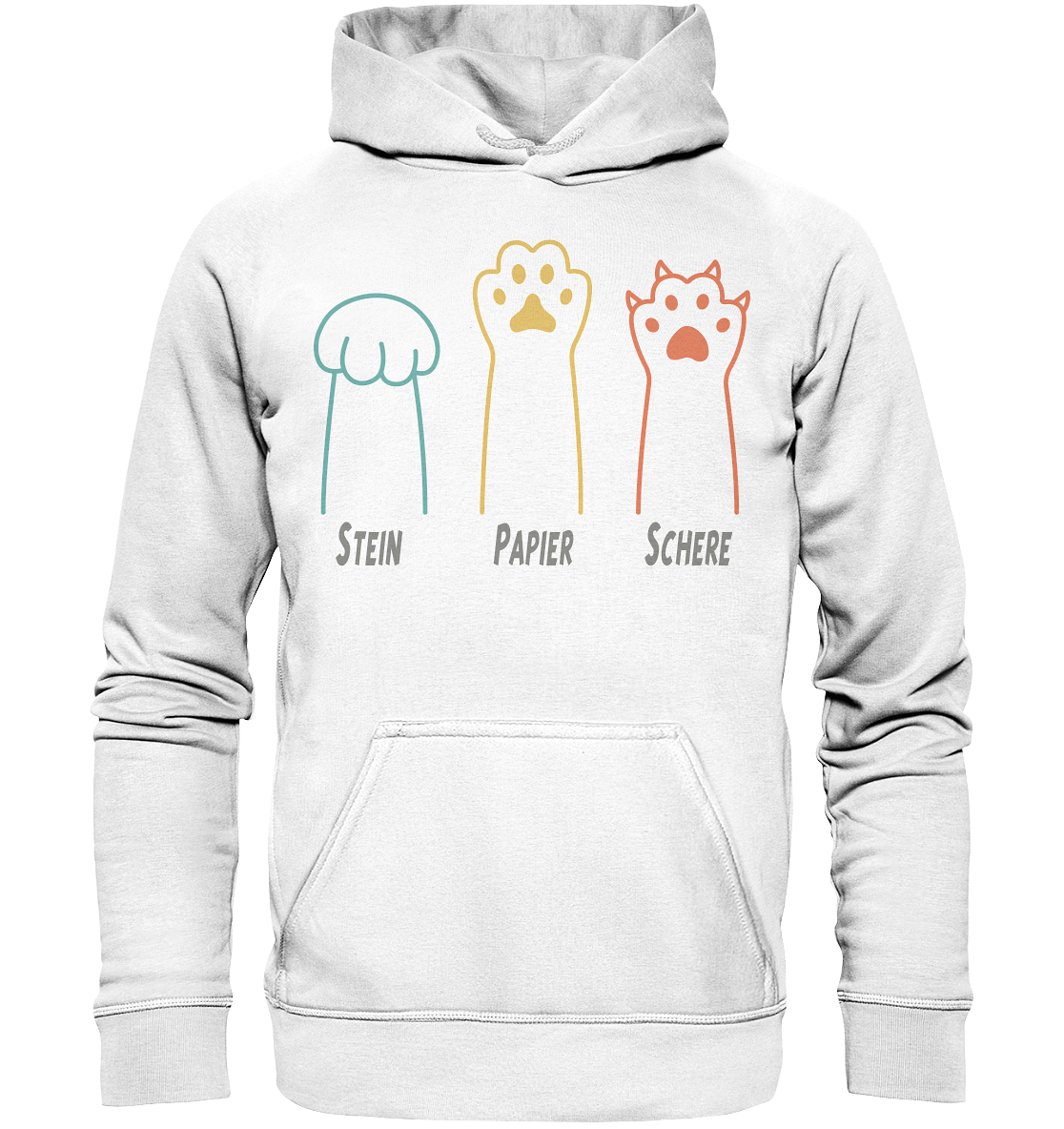 Pfoten Stein-Papier-Schere - Basic Unisex Hoodie