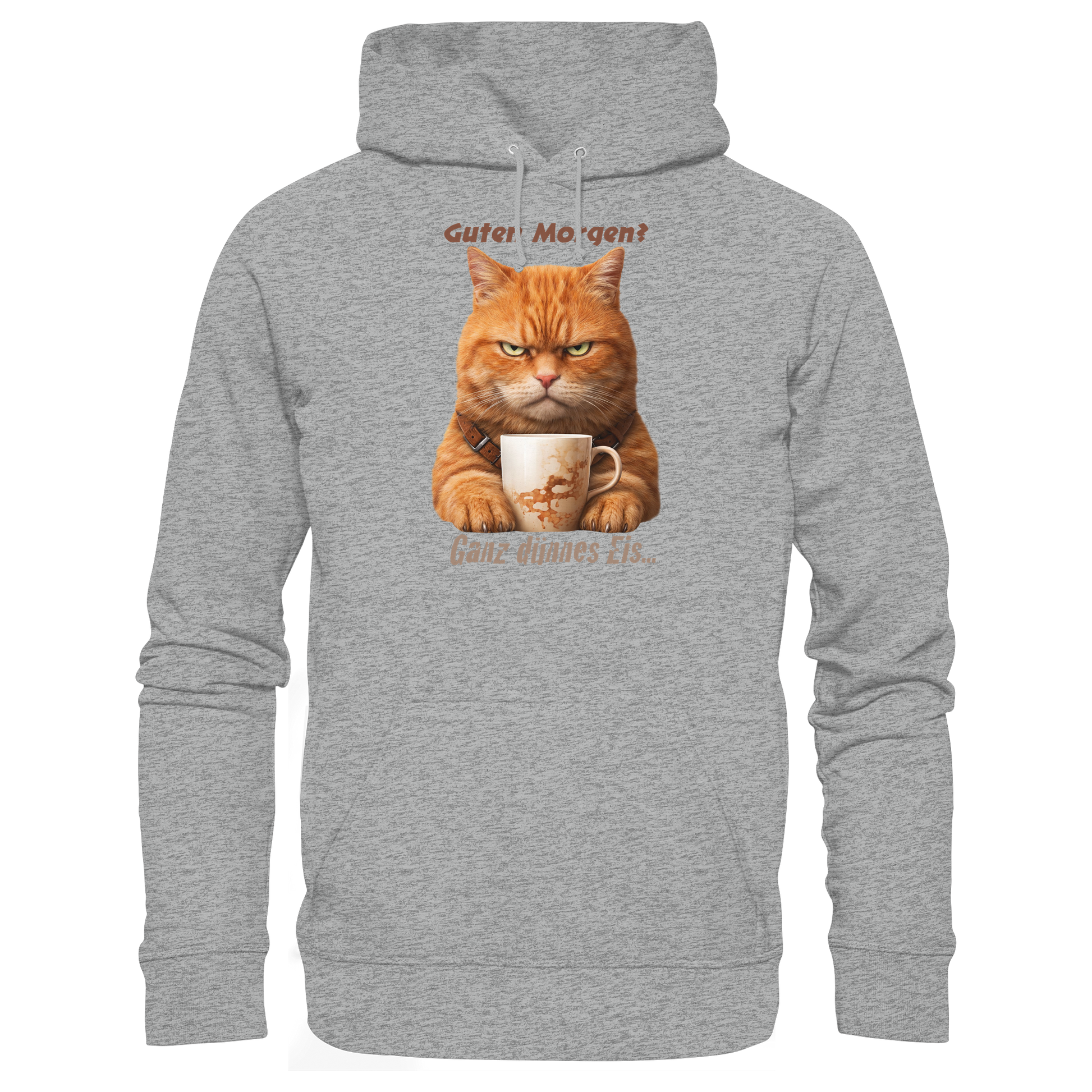 Guten Morgen Ganz dünnnes Eis. Ginger Cat comic  - Basic Unisex Hoodie