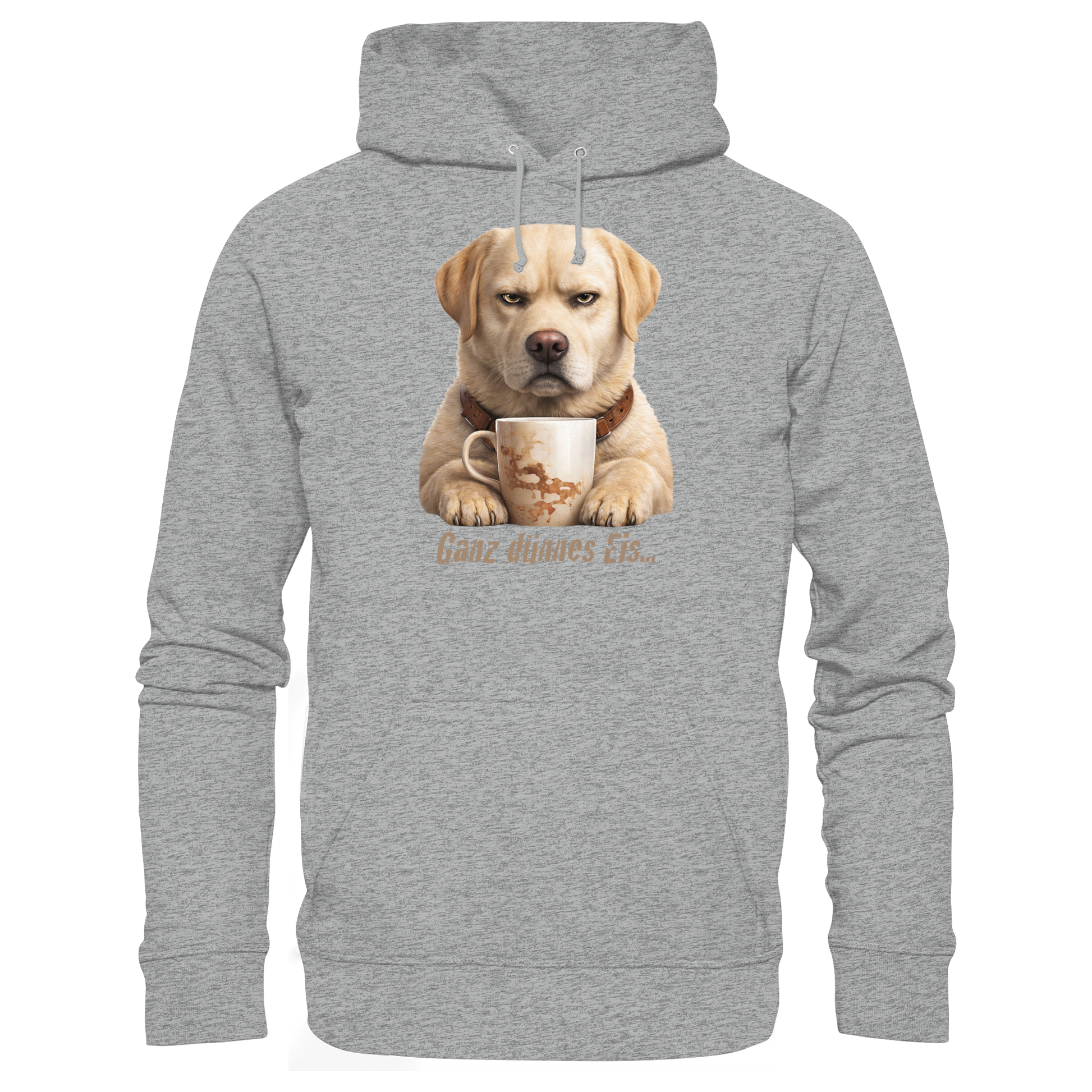 Ganz dünnes Eis- Grumpy Labrador Retreiver  - Basic Unisex Hoodie