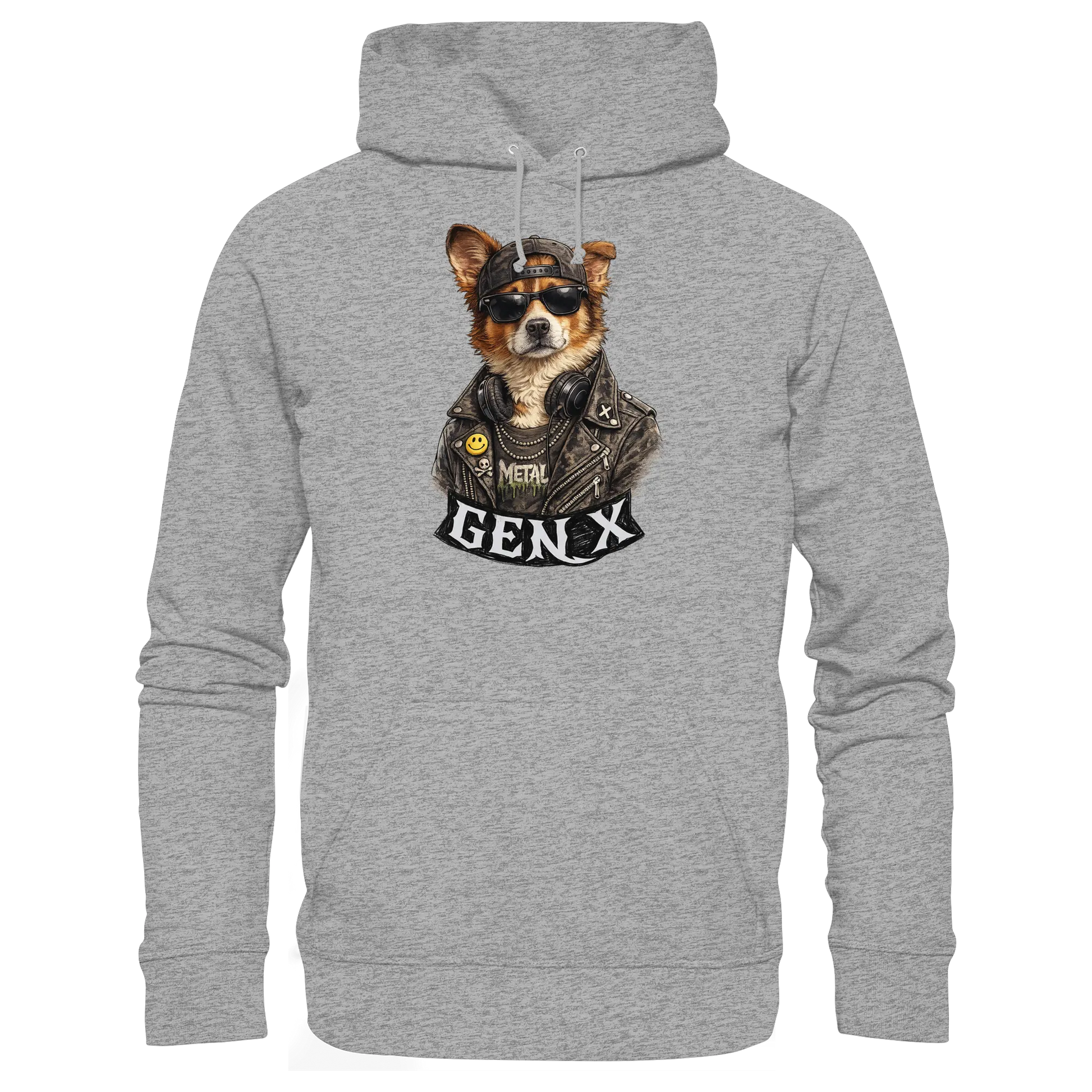 GEN X Funny Punk Dog 80s - Basic Unisex Hoodie - PAWentura