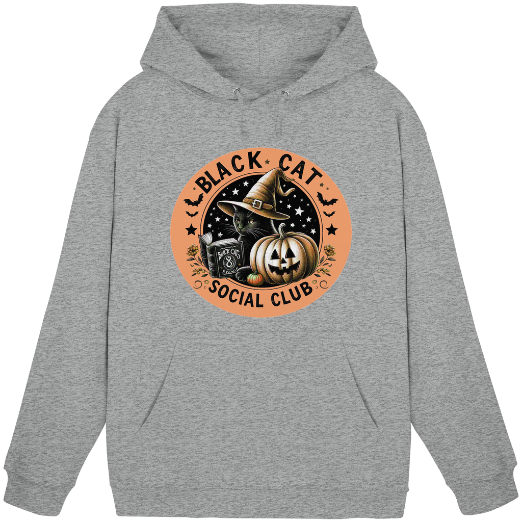 Halloween Black Cat Social Club - Basic Unisex Hoodie