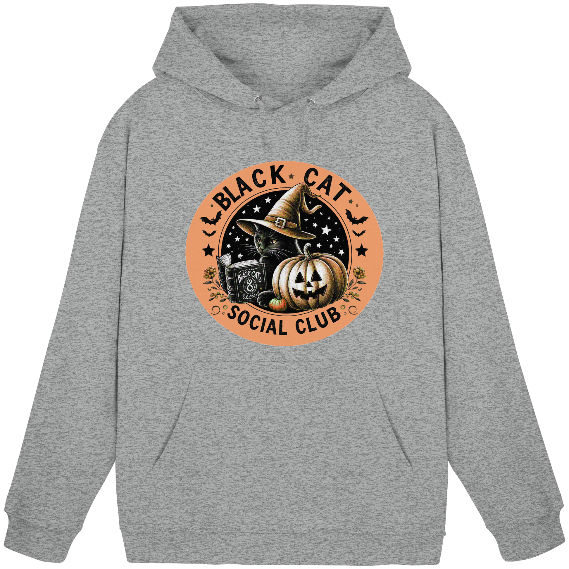 Halloween Black Cat Social Club - Basic Unisex Hoodie