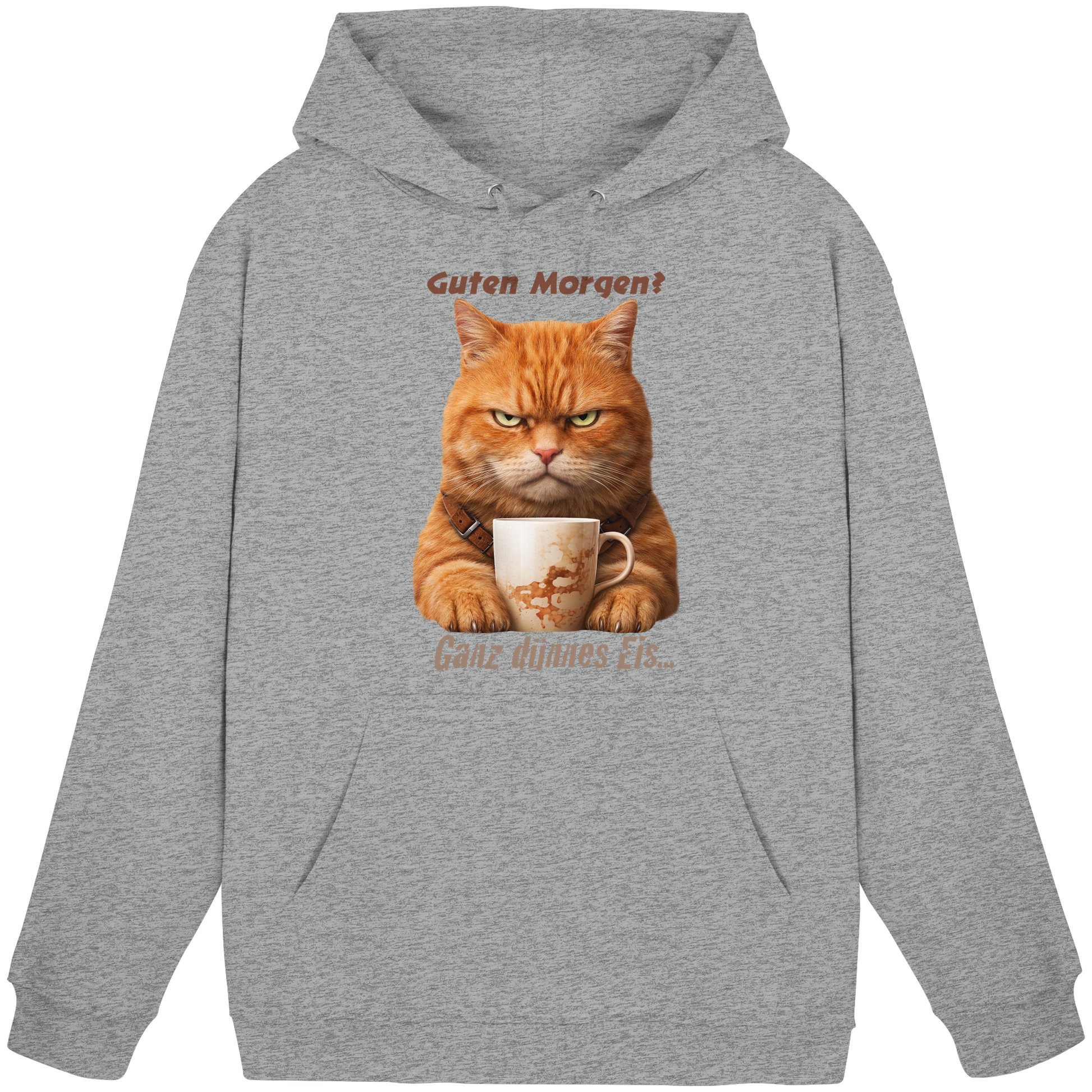 Guten Morgen Ganz dünnnes Eis. Ginger Cat comic  - Basic Unisex Hoodie