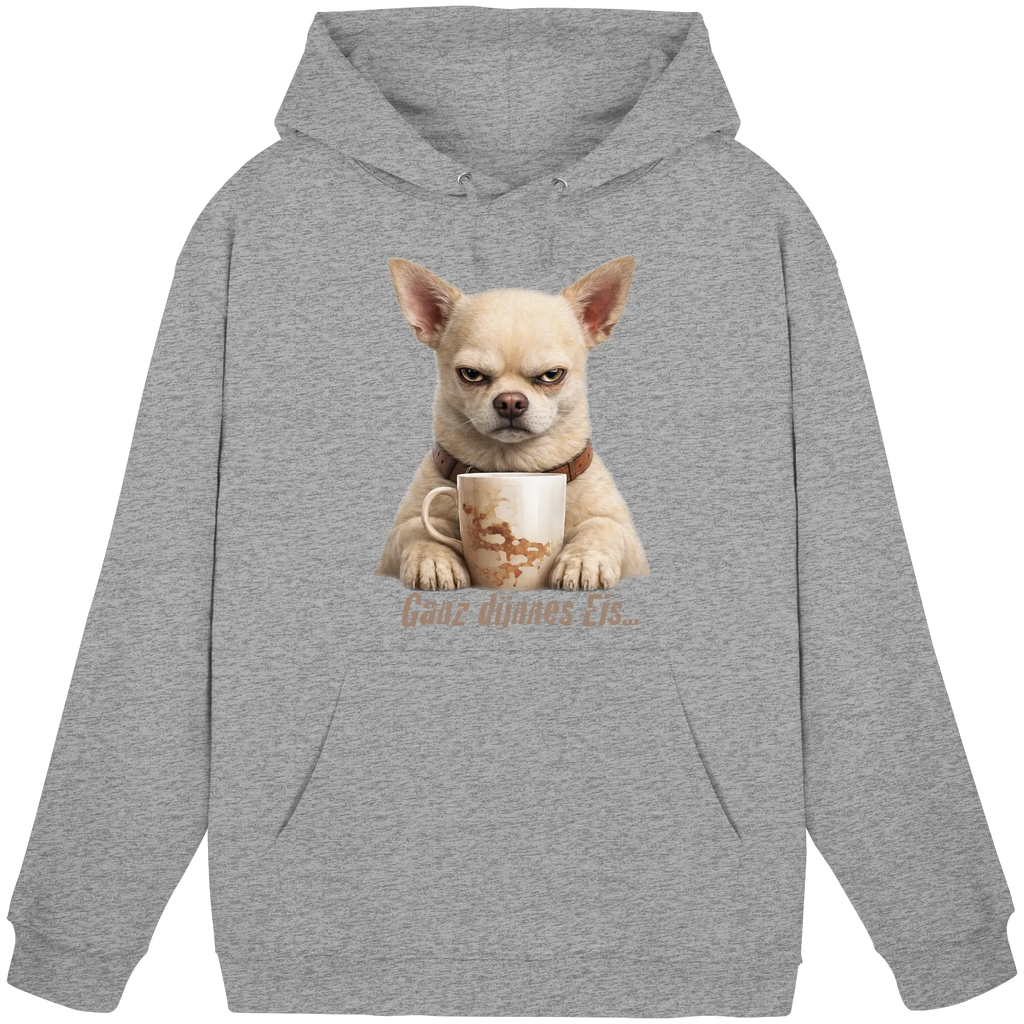 Ganz dünnes Eis. Chihuahua comic  - Basic Unisex Hoodie - PAWentura