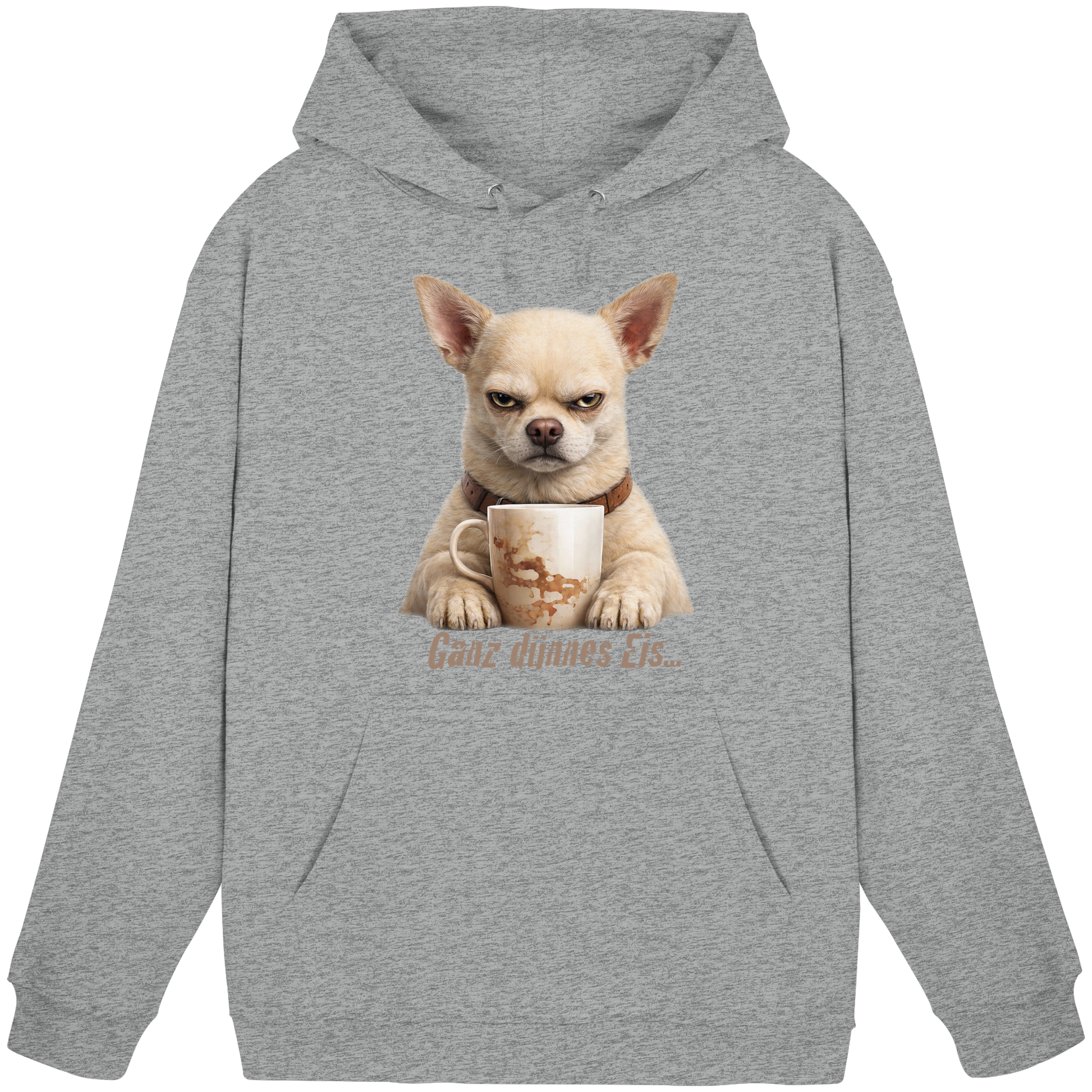 Ganz dünnes Eis. Chihuahua comic  - Basic Unisex Hoodie