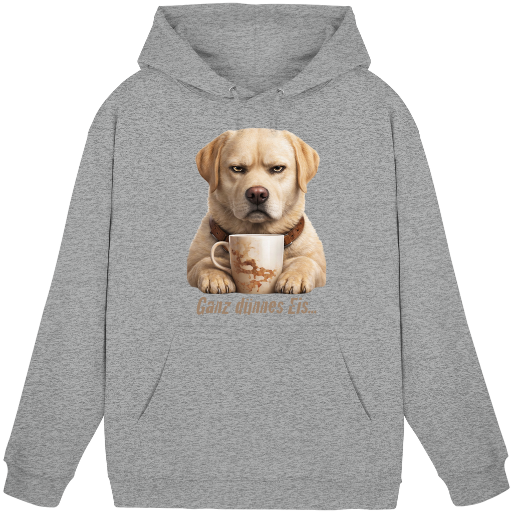 Ganz dünnes Eis- Grumpy Labrador Retreiver  - Basic Unisex Hoodie