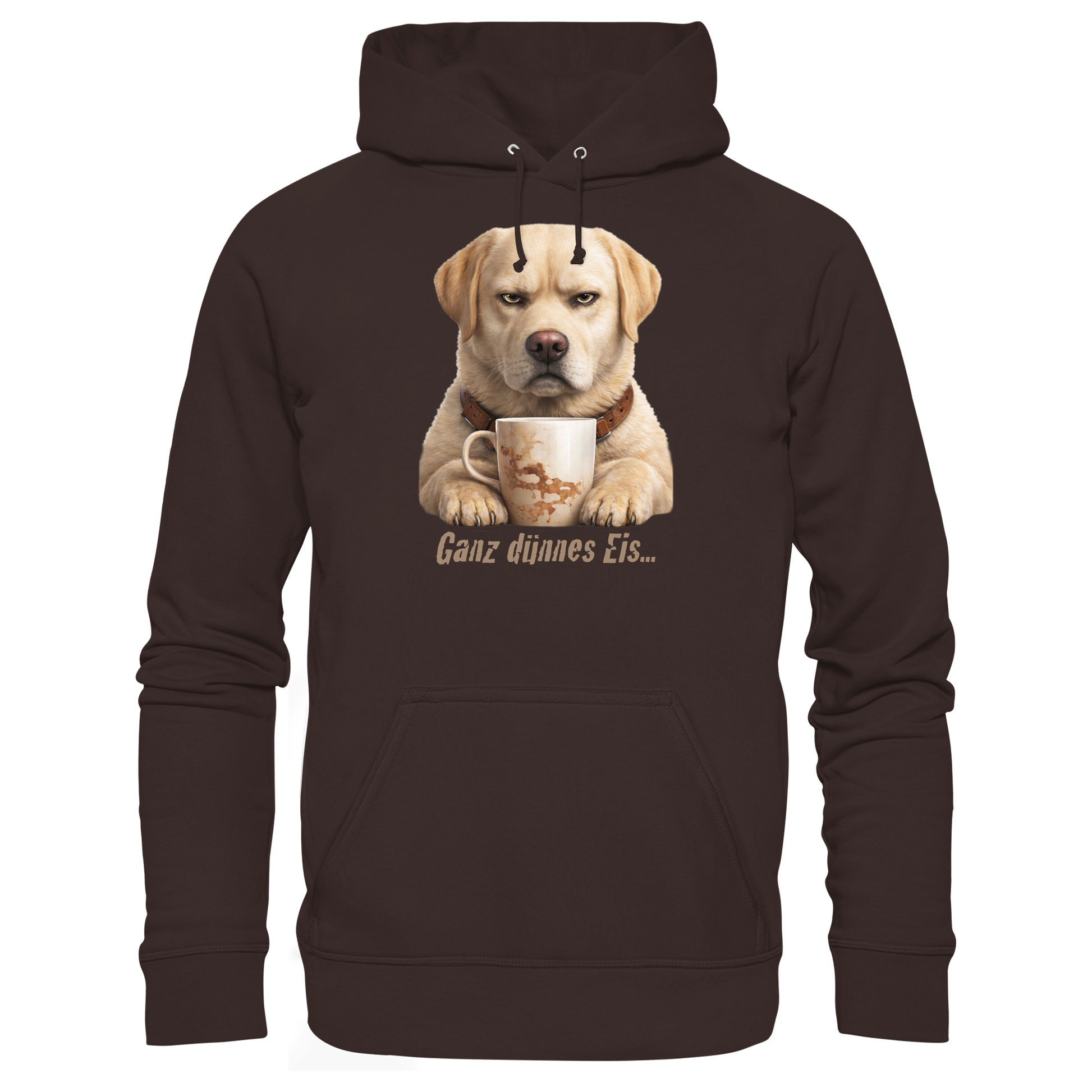 Ganz dünnes Eis- Grumpy Labrador Retreiver  - Basic Unisex Hoodie