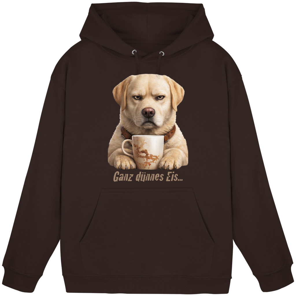 Ganz dünnes Eis- Grumpy Labrador Retreiver  - Basic Unisex Hoodie