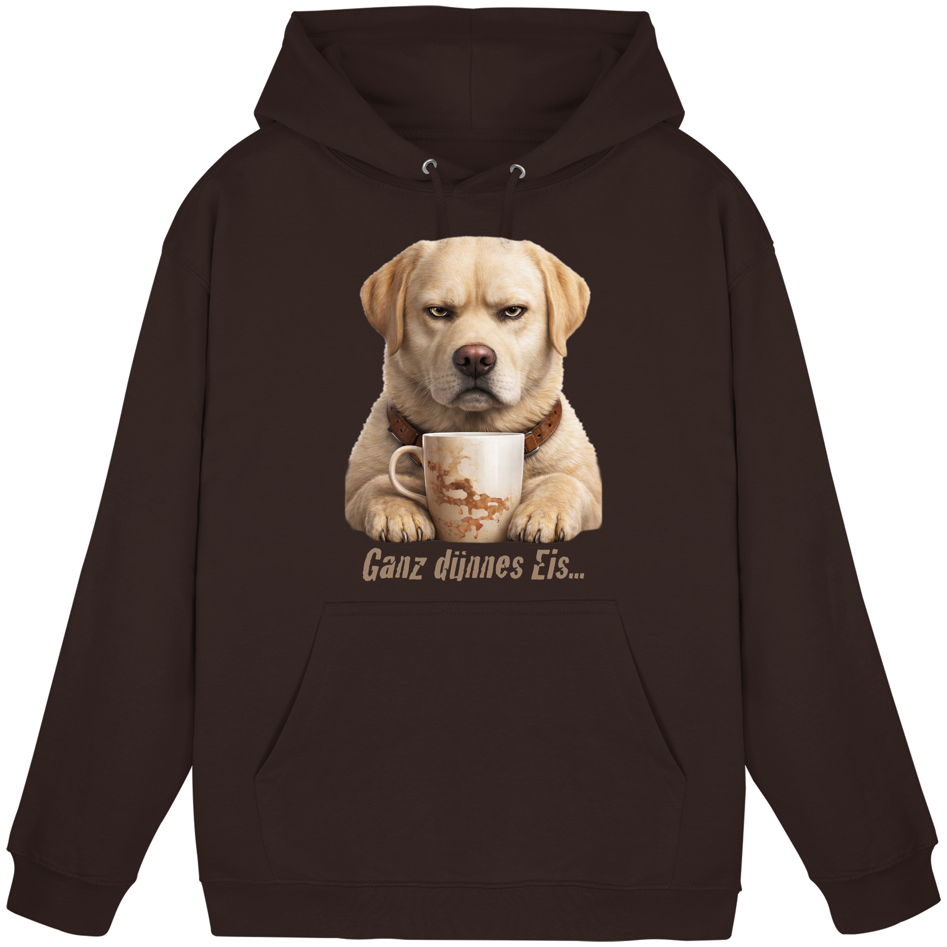 Ganz dünnes Eis- Grumpy Labrador Retreiver  - Basic Unisex Hoodie