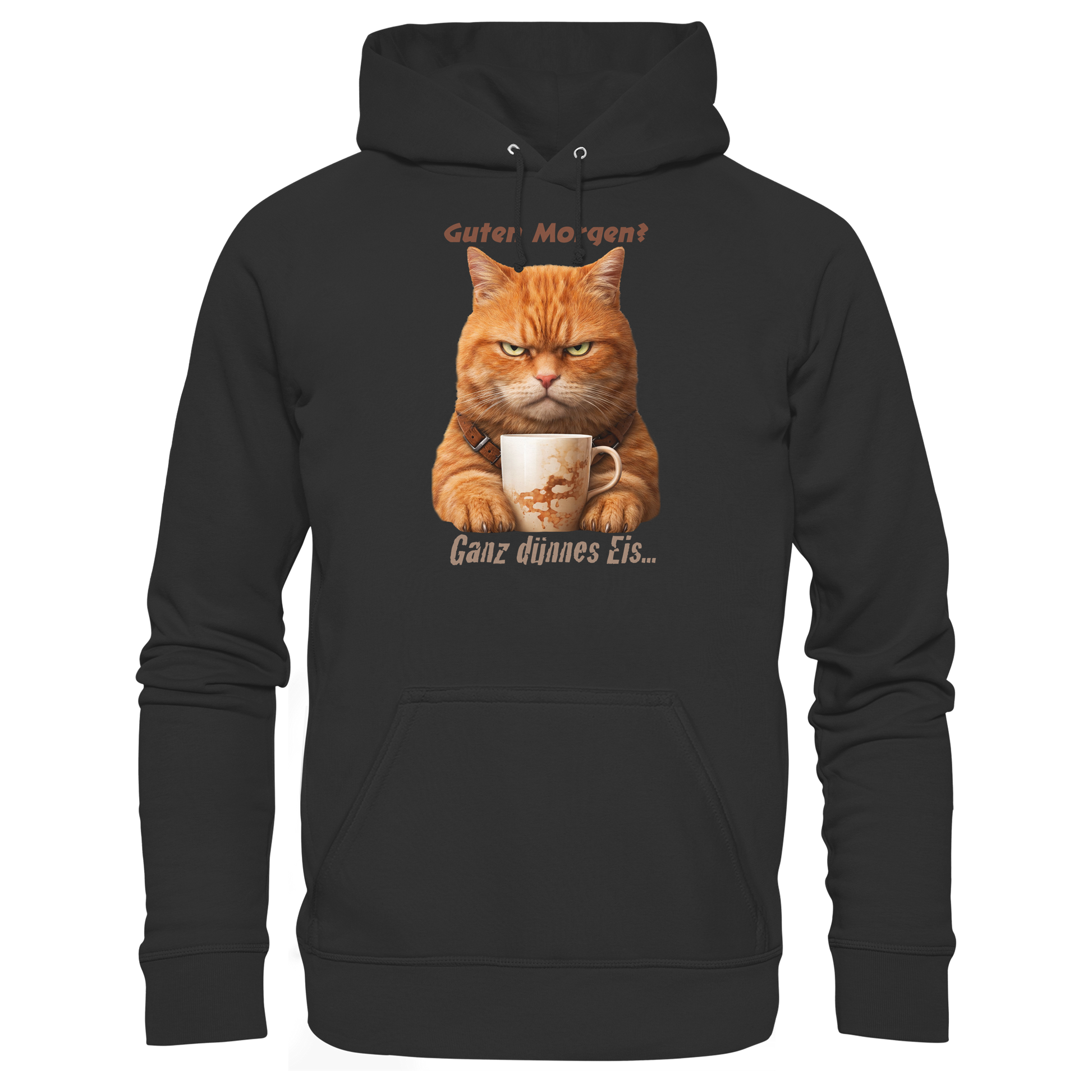 Guten Morgen Ganz dünnnes Eis. Ginger Cat comic  - Basic Unisex Hoodie