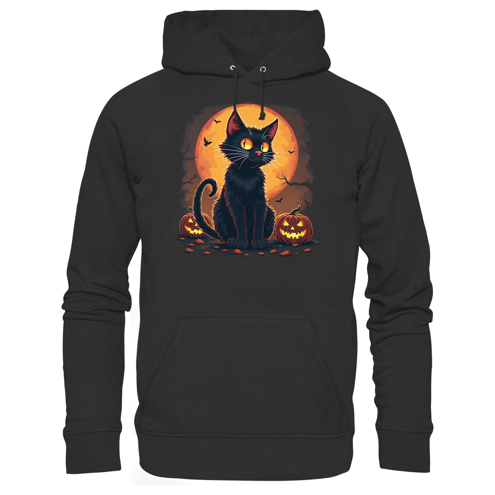 Halloween Black Cat- Schwarze Katze - Basic Unisex Hoodie