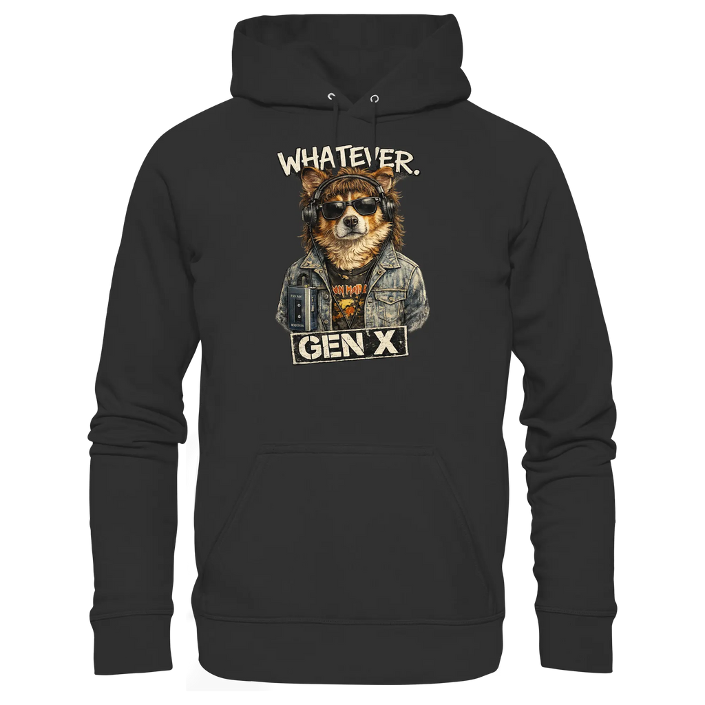 Whatever GEN X Punk Dog Fun - Basic Unisex Hoodie - PAWentura