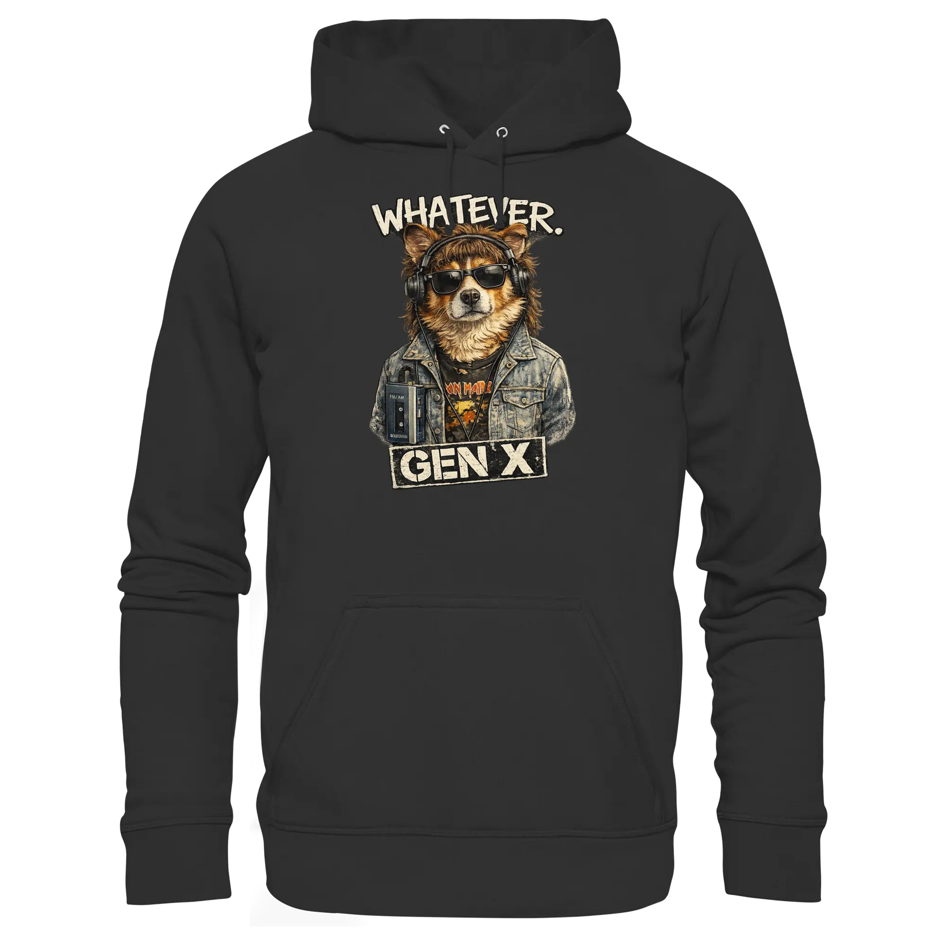 Whatever GEN X Punk Dog Fun - Basic Unisex Hoodie - PAWentura