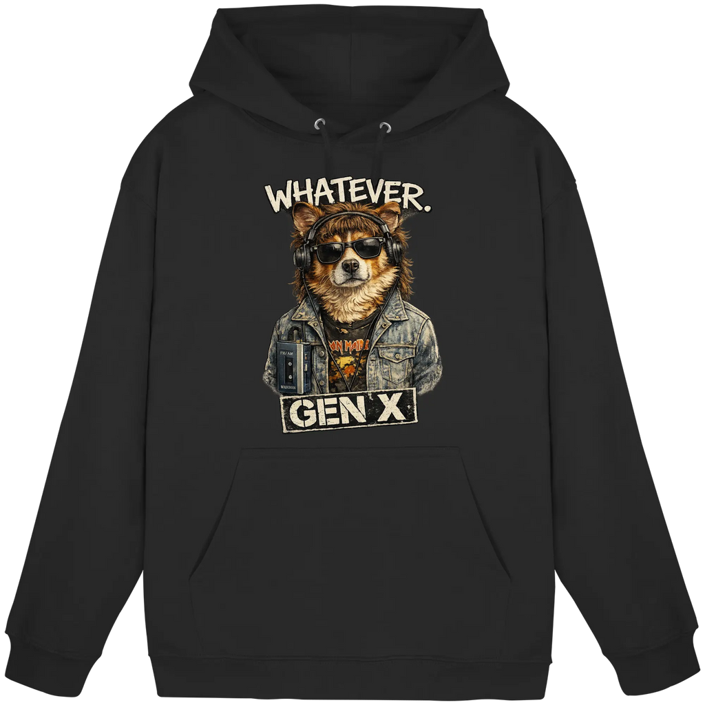 Whatever GEN X Punk Dog Fun - Basic Unisex Hoodie - PAWentura