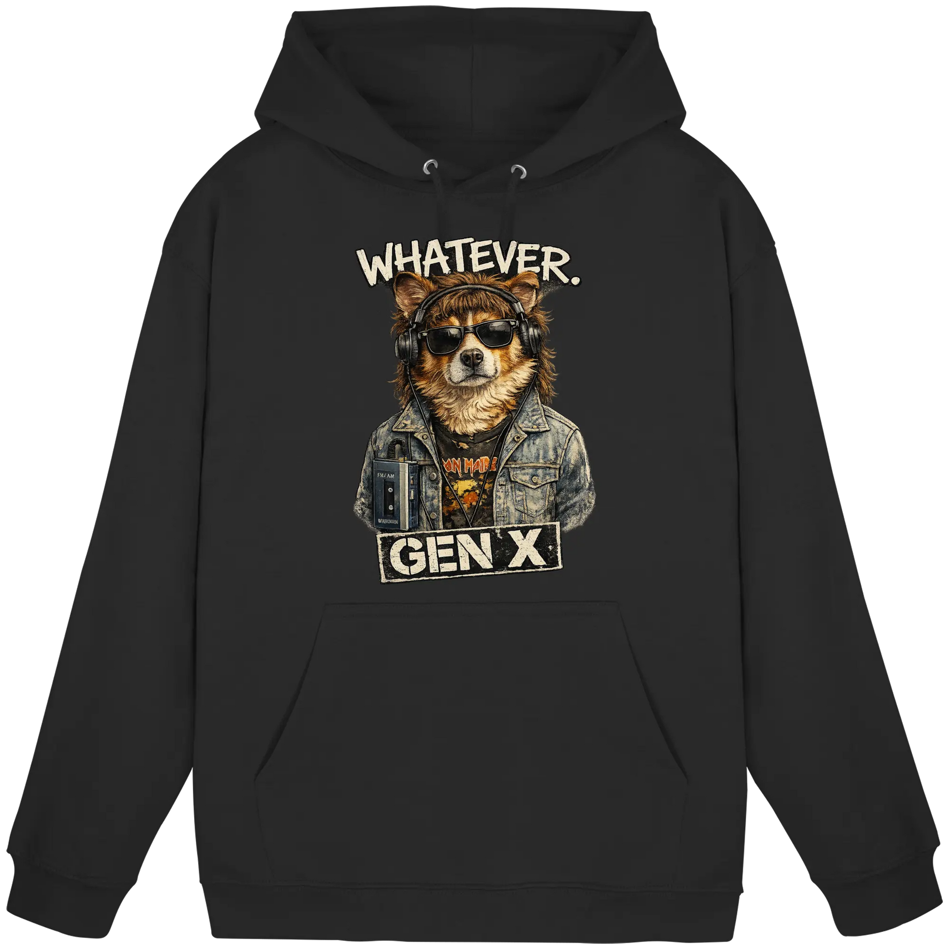 Whatever GEN X Punk Dog Fun - Basic Unisex Hoodie - PAWentura