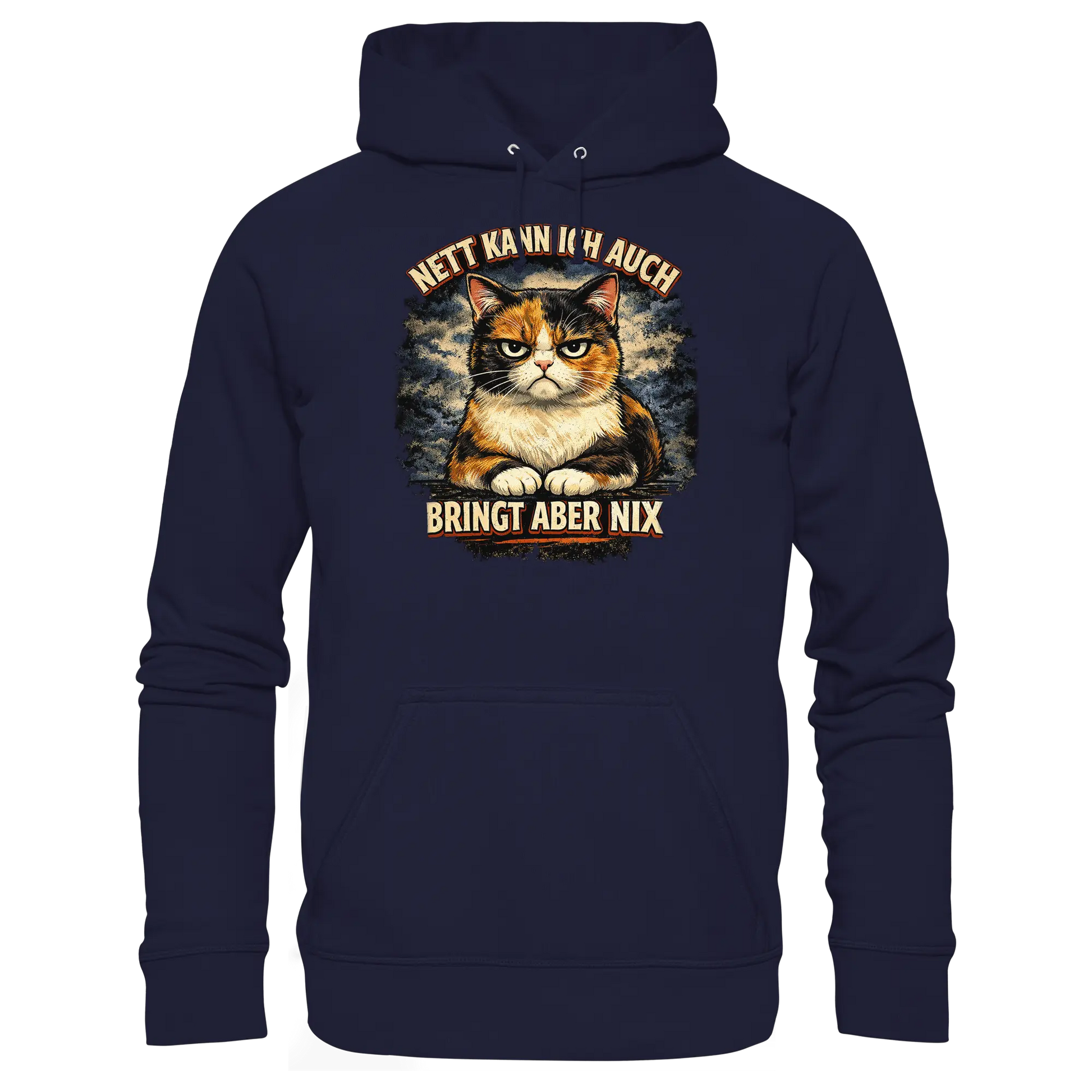 Nett kann ich auch - Bringt aber nix grumpy Cat - Basic Unisex Hoodie PAWentura