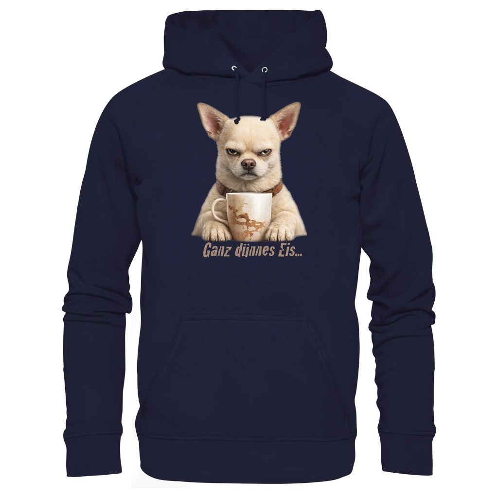 Ganz dünnes Eis. Chihuahua comic  - Basic Unisex Hoodie - PAWentura