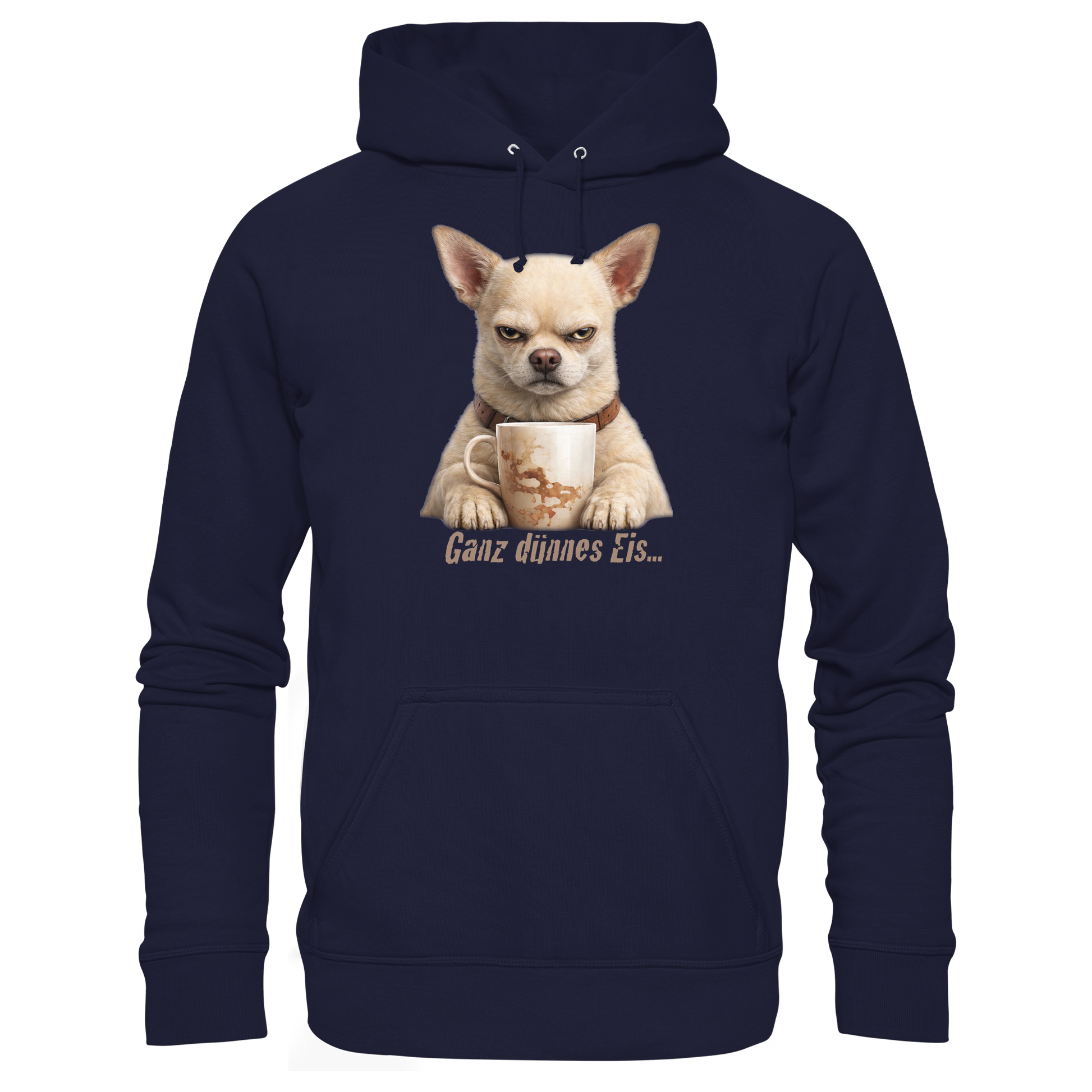 Ganz dünnes Eis. Chihuahua comic  - Basic Unisex Hoodie