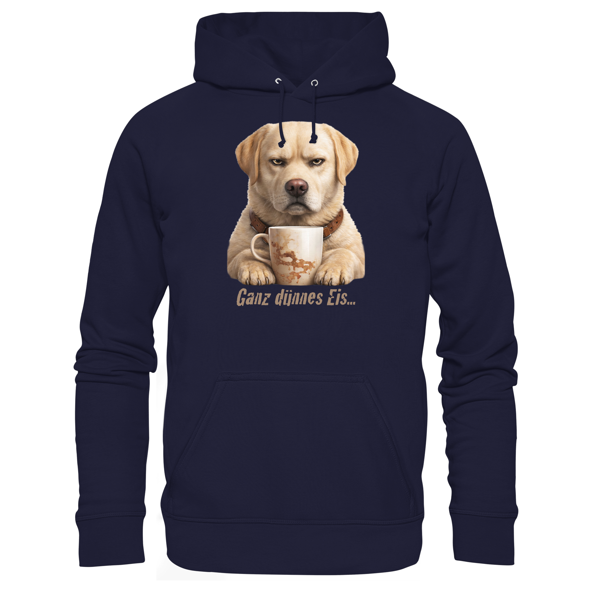 Ganz dünnes Eis- Grumpy Labrador Retreiver  - Basic Unisex Hoodie