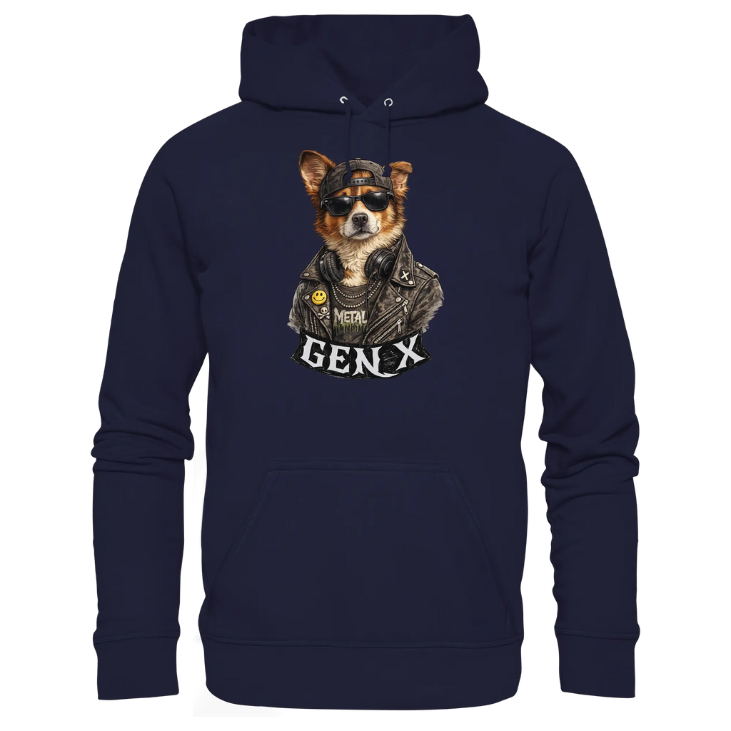 GEN X Funny Punk Dog 80s - Basic Unisex Hoodie - PAWentura