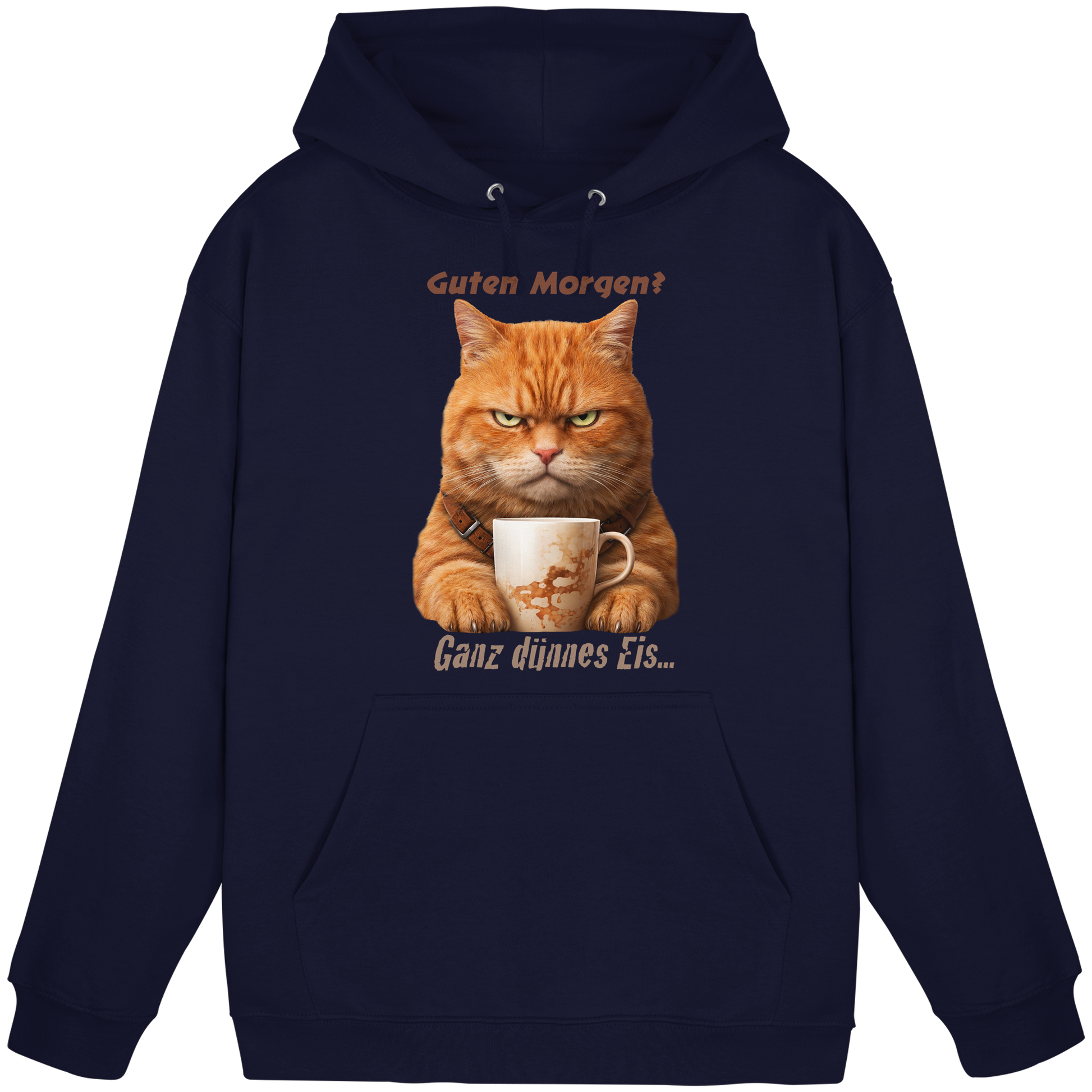 Guten Morgen Ganz dünnnes Eis. Ginger Cat comic  - Basic Unisex Hoodie