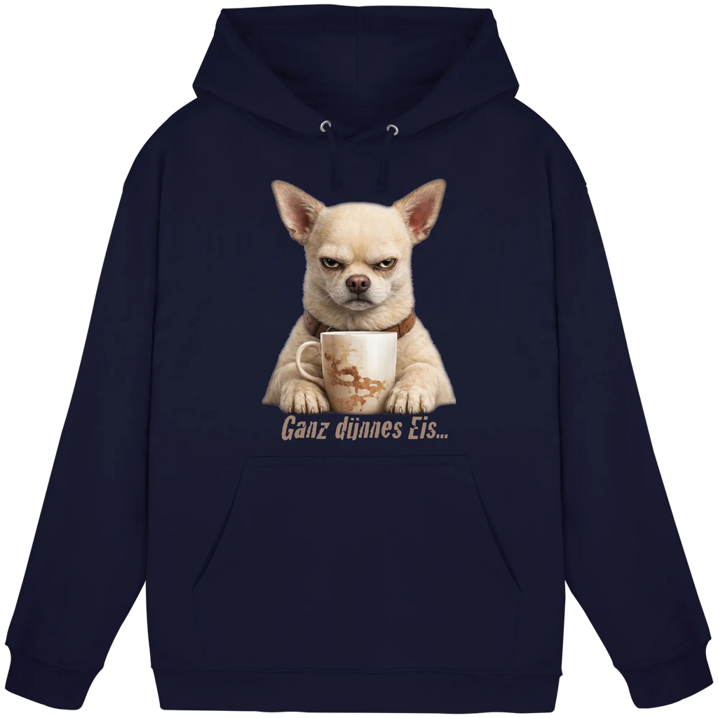 Ganz dünnes Eis. Chihuahua comic  - Basic Unisex Hoodie - PAWentura