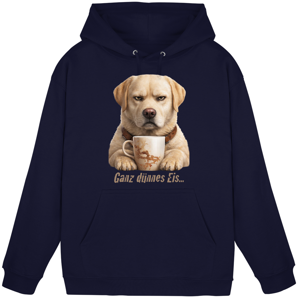 Ganz dünnes Eis- Grumpy Labrador Retreiver  - Basic Unisex Hoodie
