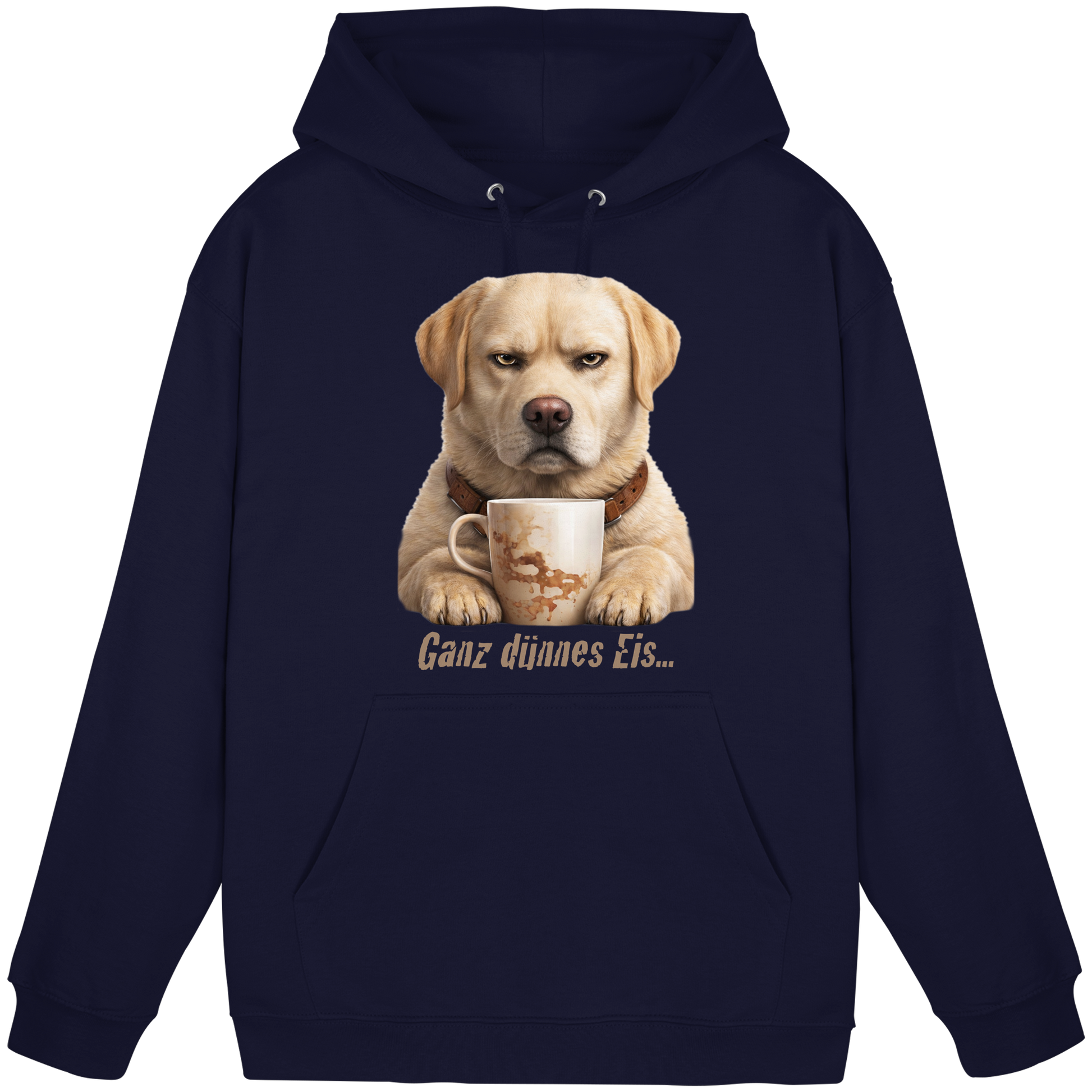 Ganz dünnes Eis- Grumpy Labrador Retreiver  - Basic Unisex Hoodie